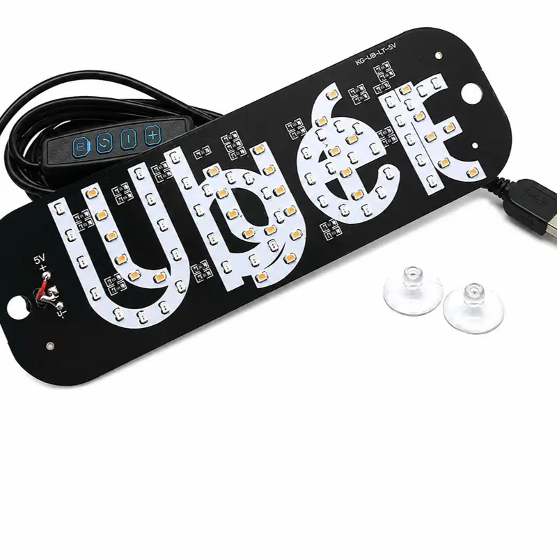 LED Light Sign for Car, Taxi Sign Light Windshield Led Sign Car LED Decal with Suction Cups USB Plug for Cars, Trucks, SUVs(Blue) Multicolor
