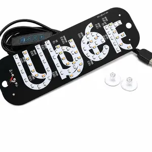 LED Light Sign for Car, Taxi Sign Light Windshield Led Sign Car LED Decal with Suction Cups USB Plug for Cars, Trucks, SUVs(Blue) Multicolor