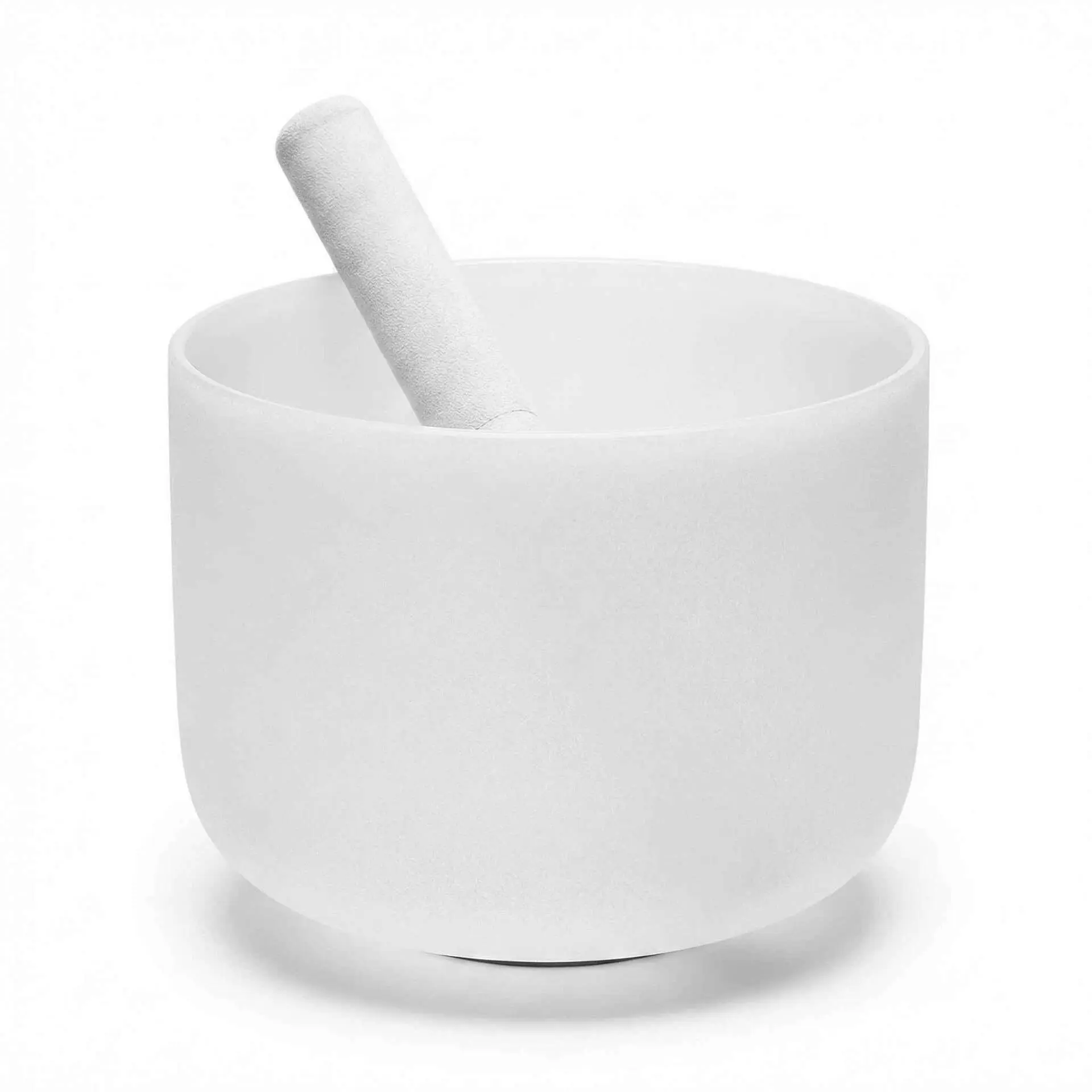 Frosted Crystal Singing Bowl — 8" for Sound Healing and Meditation