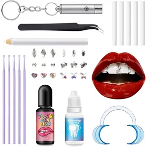 Nelikoo Tooth Gem Kit,Fashionable DIY Smile Jewelry Crystals Tooth Gems Kit for Teeth for Fashion & Parties