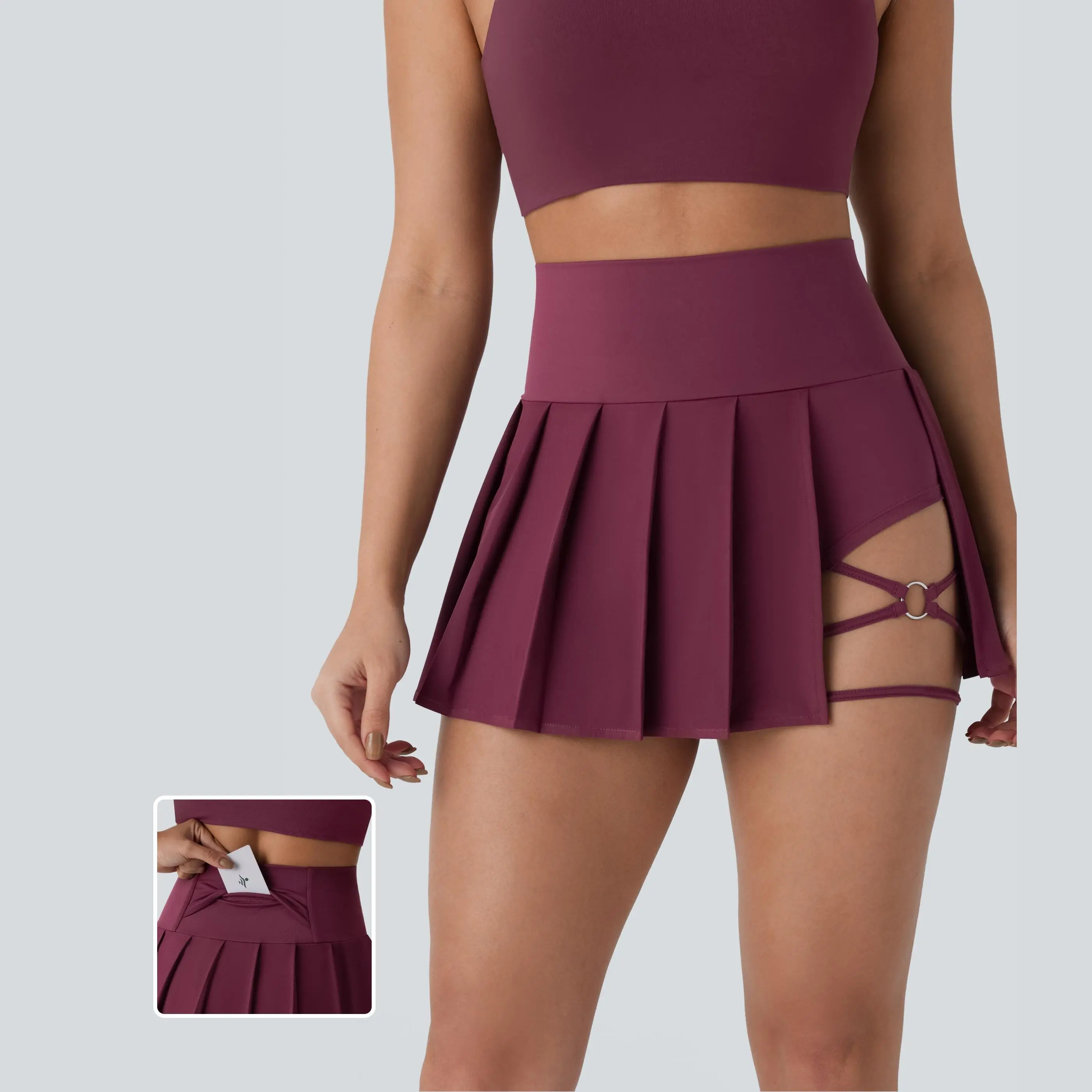 Halara Breezeful High Waisted Pleated 2-in-1 Side & Pocket Asymmetric Hem Quick Dry Mini Dance Skirt #SwimWeek Halara Breezeful High Waisted Pleated 2-in-1 Side & Pocket Asymmetric Hem Quick Dry Mini Dance Skirt #SwimWeek