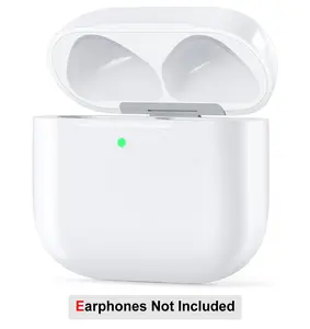 Wireless Charging Case Compatible with AirPods 4, Earphones Not Included, USB-C Port, Charger Case Replacement for AirPods 4, with Bluetooth Pairing Sync Button