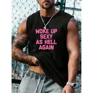180g[100%cotton]Autumn Vests with Unique Print Design