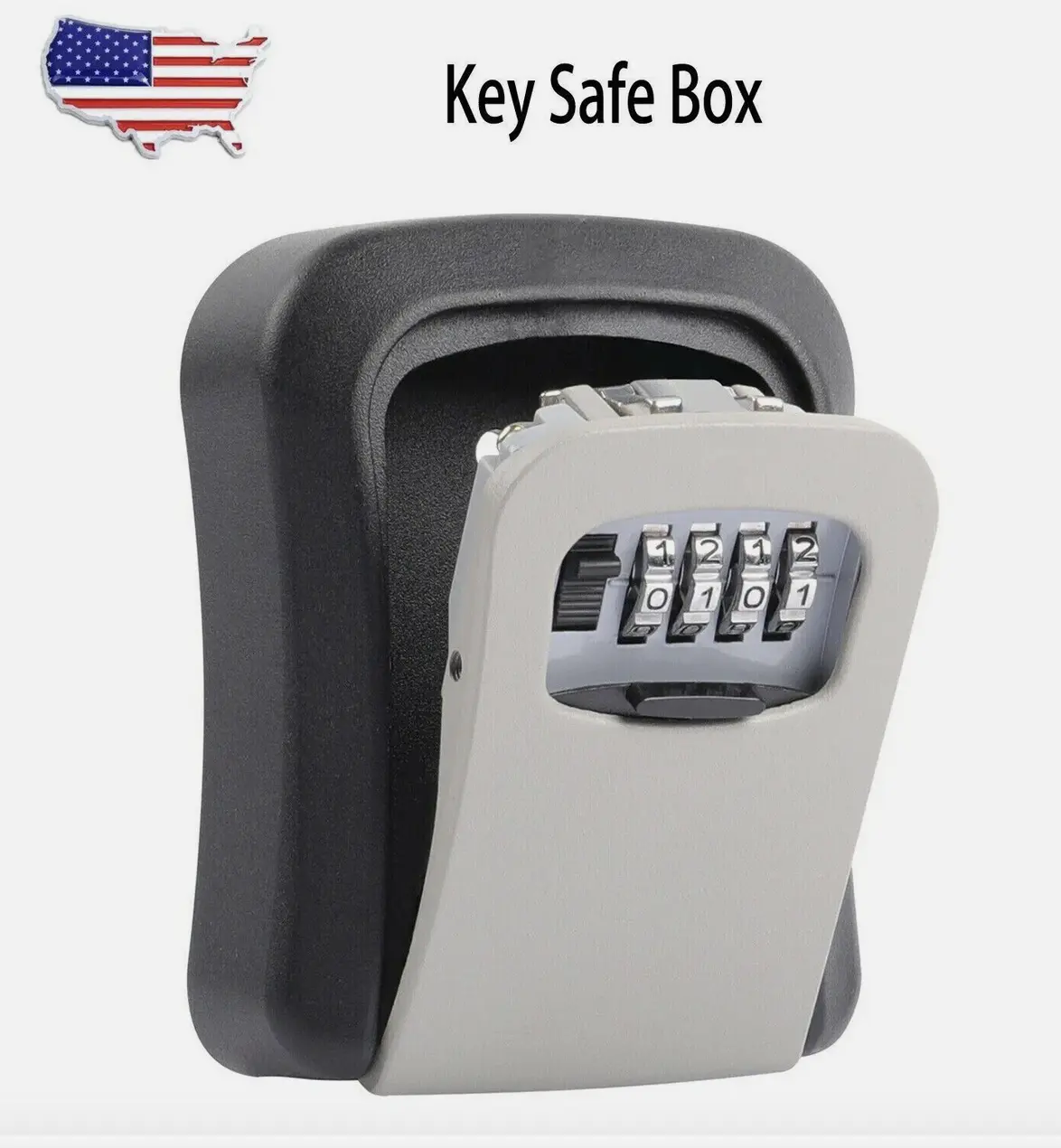 Key Safe Lock Box Combination Wall Mount 4 Digit Security Storage Case Non Metal