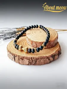 Men's Dumbbell Bracelet, Garnet Beaded Fitness Bracelet, Sports Enthusiast Barbell Bracelet, Stylish Men's Accessory