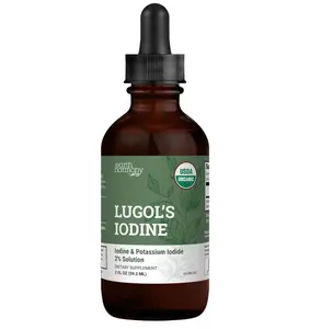 Organic Lugol's Iodine, Iodine and Potassium Iodide 2% Solution 3000 mcg - Liquid Supplement Drops for Thyroid Support for Women & Men, Metabolism Health, Detox Boost - Non-GMO, 395 Servings (2 Oz)
