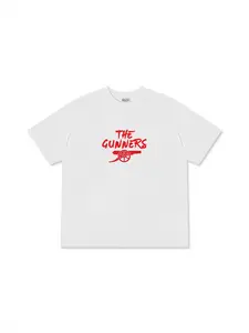 The Gunners Men’s Graphic T-Shirt – Retro Football Oversized Cotton Short Sleeve Streetwear Tee