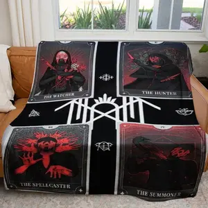 Sleep Token Blanket, Music Lovers Fleece Blanker, Music Band Throw Blanket, Room Decor, Gift For Fans 020125HCRM-12, Size 30x40", 50x60", 60x80",  40X50"