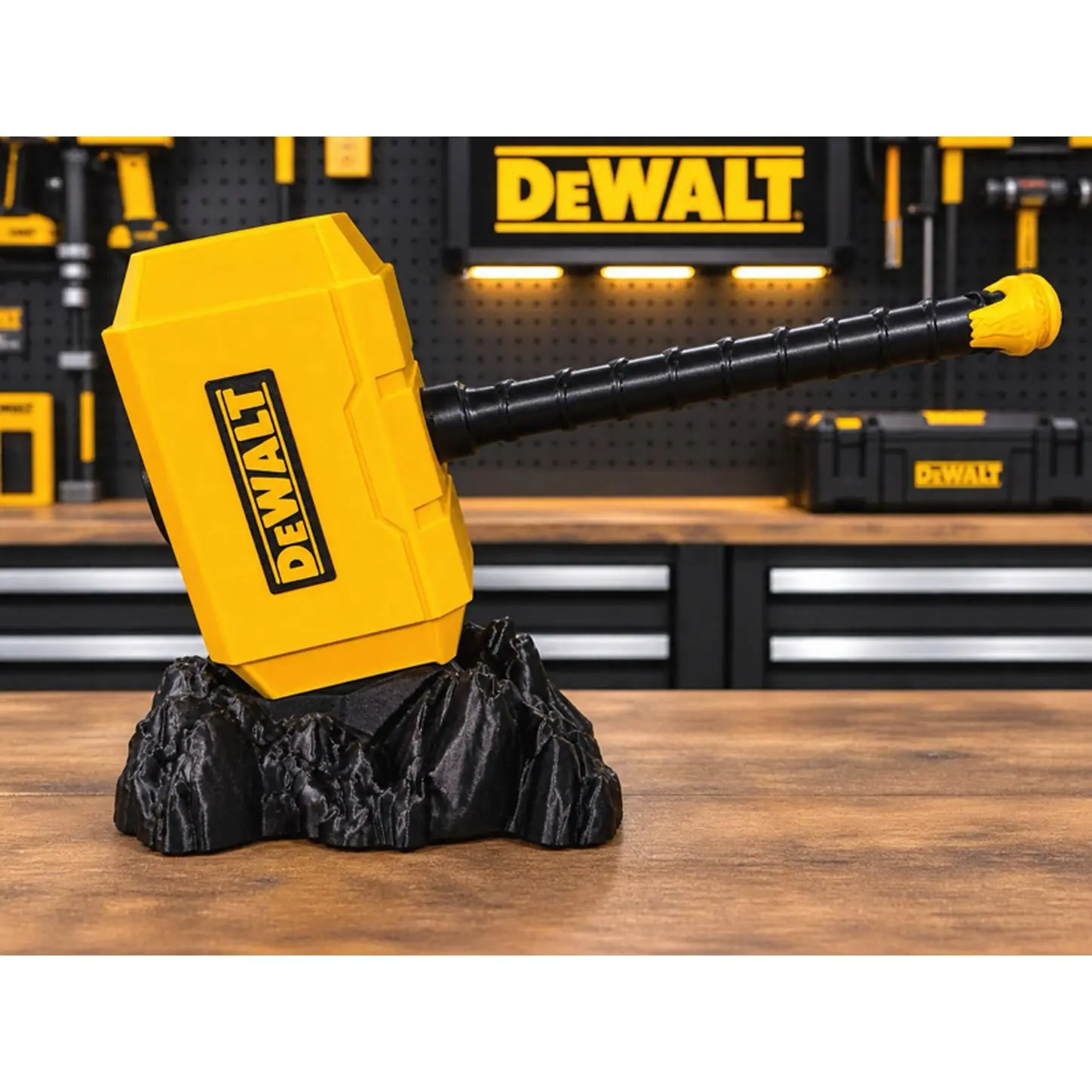 Thor Hammer - Yellow and Black Design, Ideal for Construction and DIY Projects