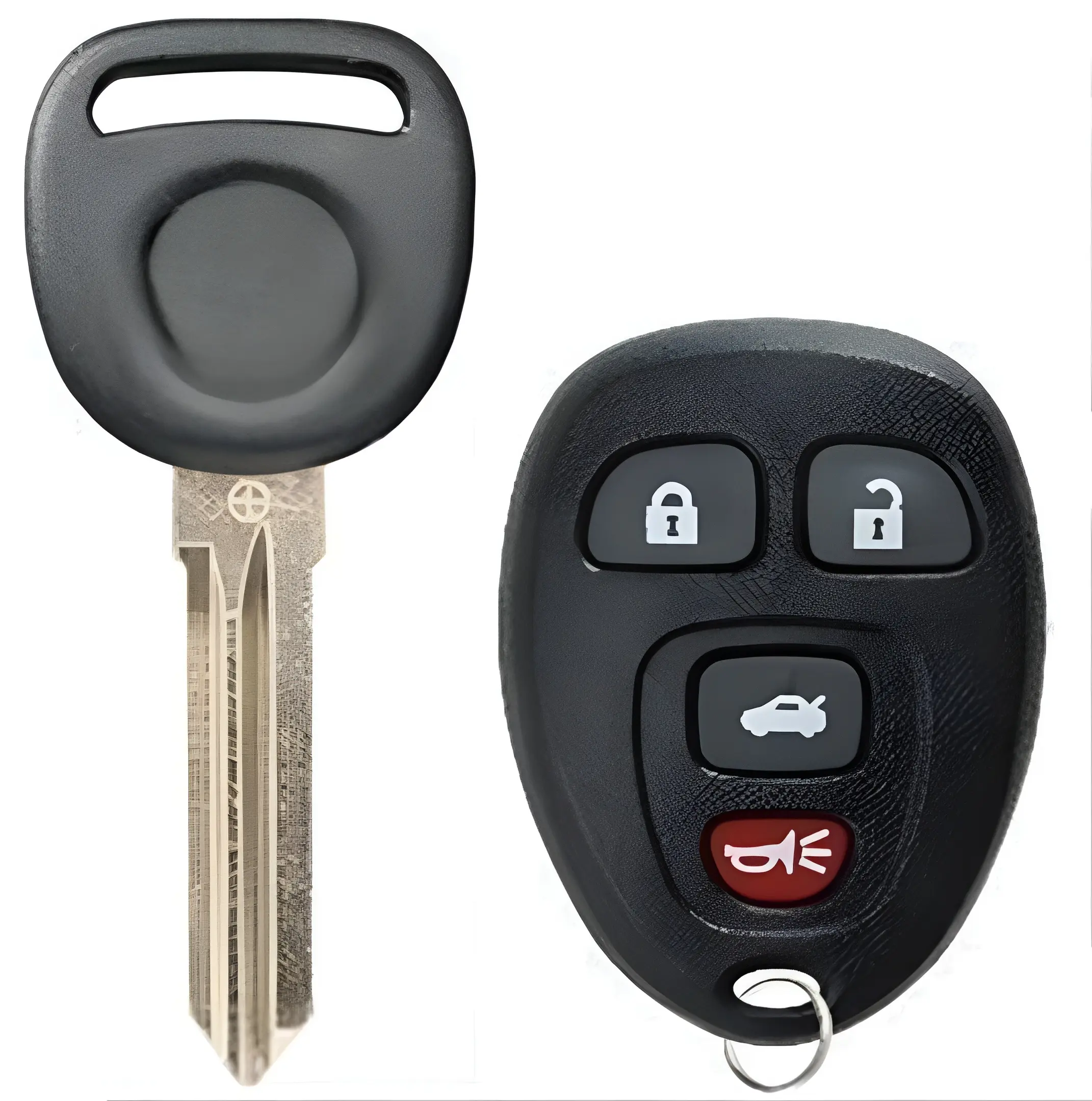 Transponder Chip Key + 4-Button Remote  Compatible With Chevrolet 2007–2017 - OUC60270