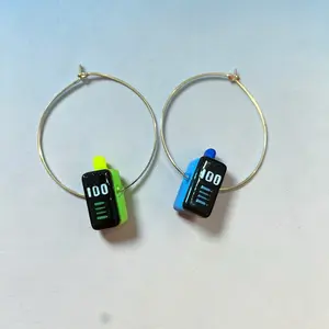 Mini Vape Hoop Earrings - 18K Gold Plated