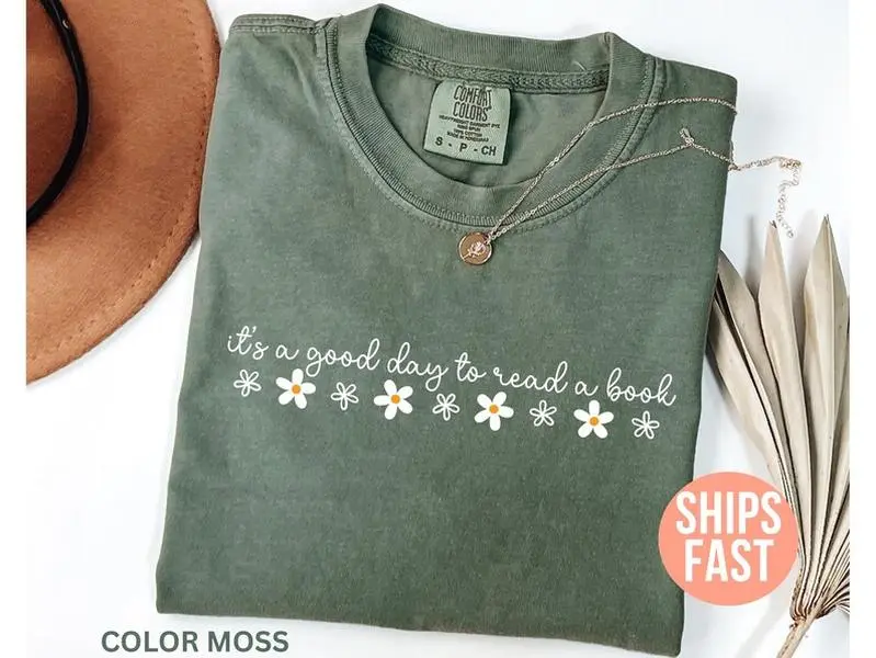 Comfort Colors Its A Good Day To Read A Book T Shirt, Reading Teacher TShirt, Bookish T-Shirt, Book Lover Teacher Gift, Back To School Graphic Tee