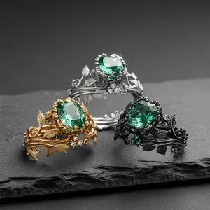 Ancient Totem Ring — Vintage Vine and Leaf Motif Band (Unisex) | Gothic, Fantasy, and Nature-Inspired Statement Ring | Suitable for Everyday Wear