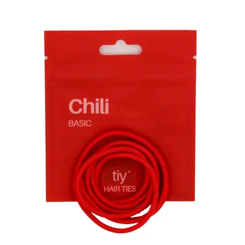 TIY Chili Basic Hair Tie - 34 Inches Red Customizable Hair Tie for Any Hair Type - 13x Stronger & 2x Stretchier Than Regular Hair Ties Red Hair Accessories Thick Hair Ties