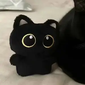Cute Black Cat Plush Shadow Doll Soft Cushion Room Decor Cat Lovers Gift