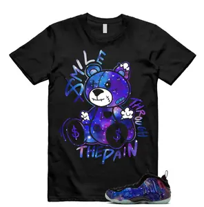 Galaxy Foamposite One 2025 Obsidian Black Anthracite T Shirt Match SM2, Foamposite One Galaxy Outfit, Graphic Tees, Womenswear Top T-Shirt