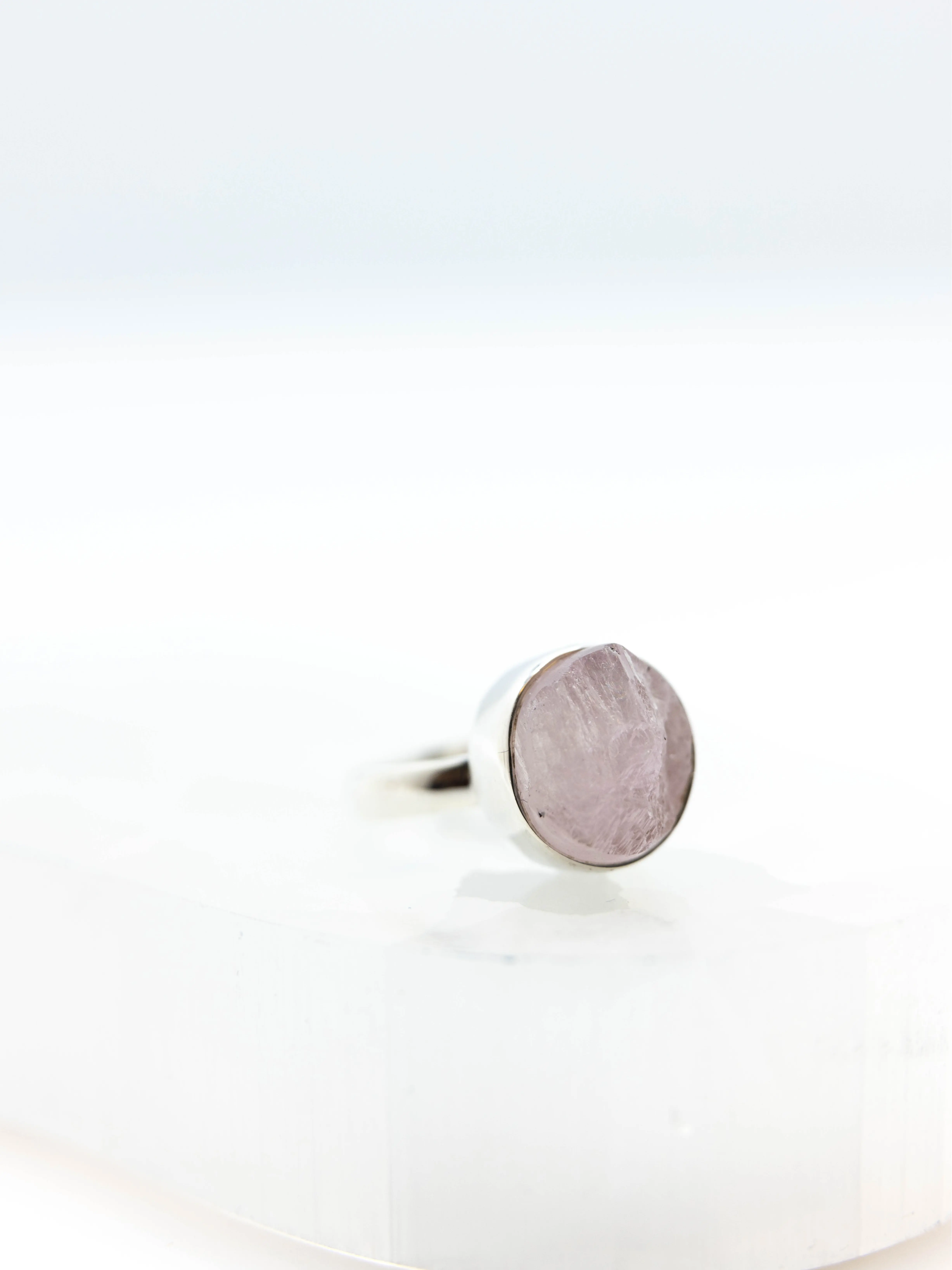 Raw Kunzite Ring .925 Raw Kunzite Ring .925
