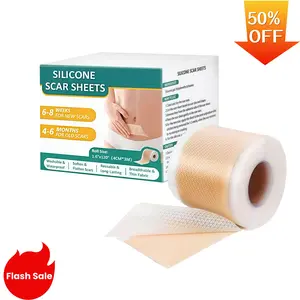 Silicone Scar Sheets, Silicone Scar Tape(1.6”x 60” Roll-1.5M), Silicone Scar Strips, Waterproof Silicone Strips, Patches for Scar Healing and Removal Scar Removal Sheets for Surgical Scars, Keloid, C-Section, Burn et