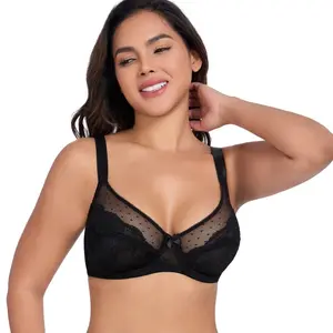 【Flash sale】Unlined breathable lace lightweight bra, large size bra without padding, ultra-thin and comfortable, support sagging breasts, with wire，