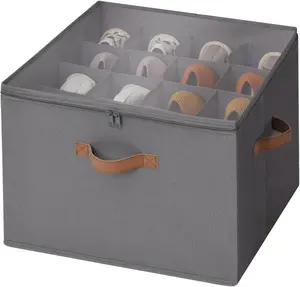 1Pc Wardrobe Shoe Stackable Storage Box, Foldable Shoe Storage Box, With Adjustable Partitions And Transparent Lid, Can Hold 16-32 Pairs, Suitable For Storing Sneakers, Sandals, Boots, And Unused Toys.