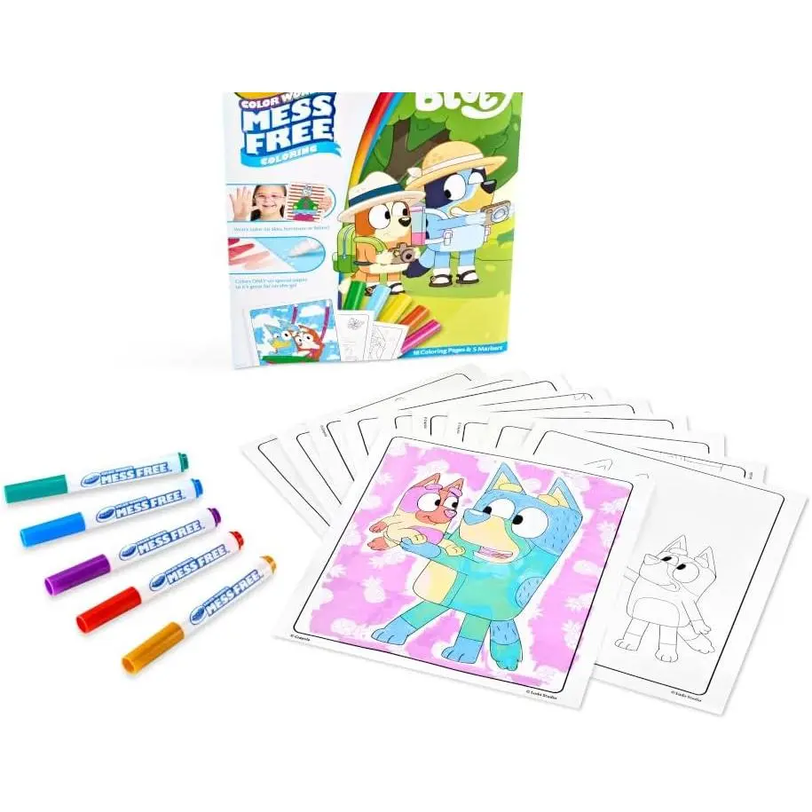 Bluey, Color Wonder Coloring Set, Mess Free Coloring, Toddler Coloring Pages, Markers, Bluey Activity Set, Gift for Toddlers