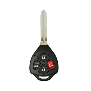 4 Button Remote Keyless Entry 4D chip for Toyota Corolla 2009 - 2010, Camry 2006 - 2011 FCC ID: HYQ12BBY IC: 1551A-12BBY Part Number: 89070-06232