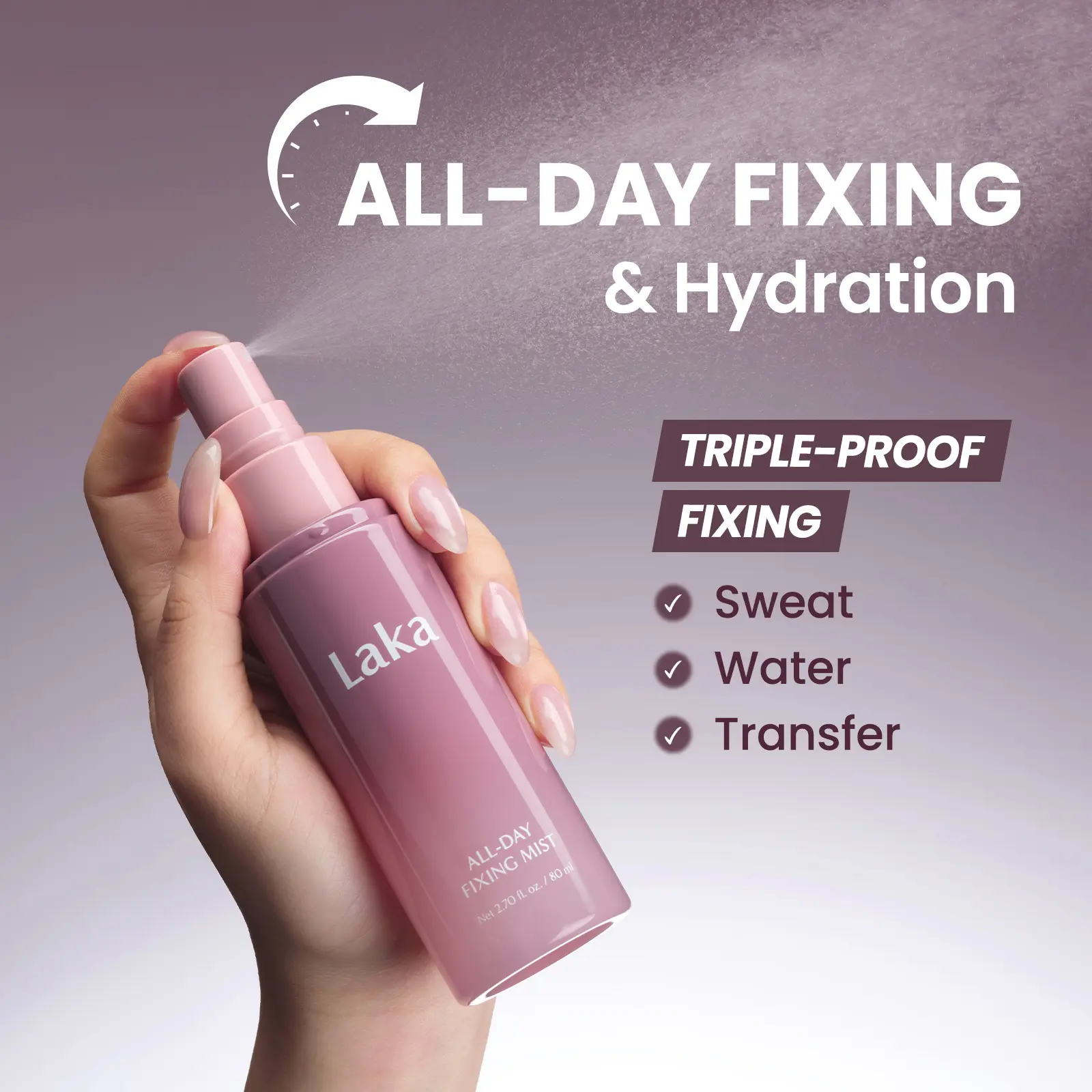 Laka All-Day Fixing Mist 24HR Setting Spray detail 3