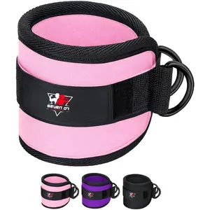 Ankle Straps for Cable Machines, Adjustable Comfort Ankle Cable Attachments for Women & Men, Glute Kickback Ankle Strap for Workout Gym Ankle Cuff Neoprene Padded Durable lifting Straps