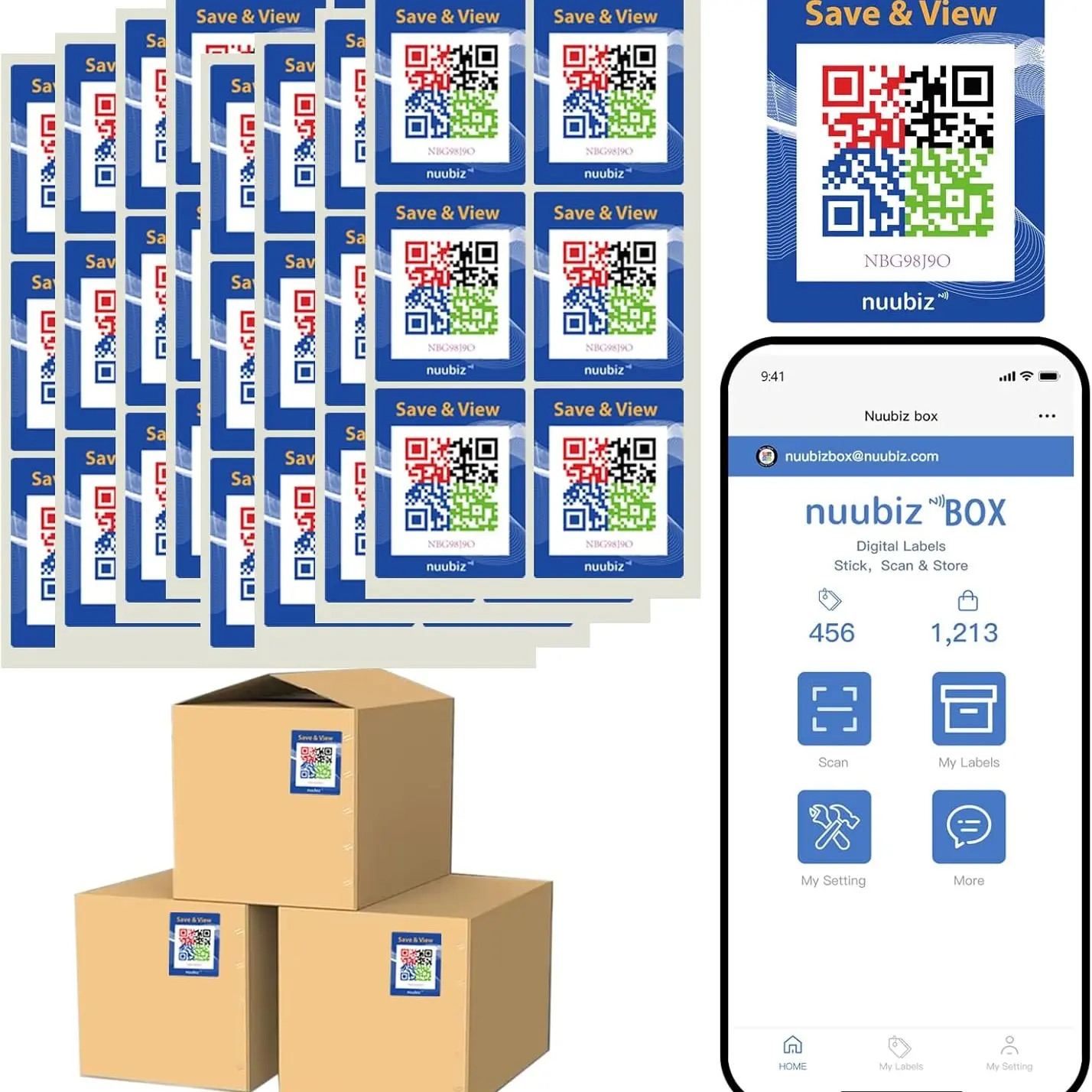 Square QR Tag – 4 Sheets/12 Per Sheet