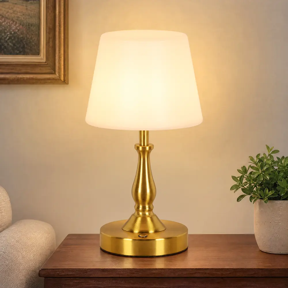 MATULSA Rechargeable Cordless Table Lamp – Touch Control, 3 Color Temperatures & Stepless Dimming, Portable LED Bedside Lamp for Bedroom, Living Room, Office & Dorm