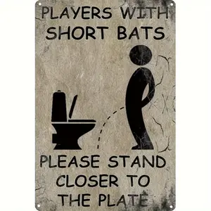 1count, Funny Toilet wall sign. Retro vintage Man cave home bar beer garden sign (8 ''x 12''/20cm * 30cm)