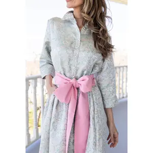 GLORIA DRESS IN JACQUARD MINT FLORAL