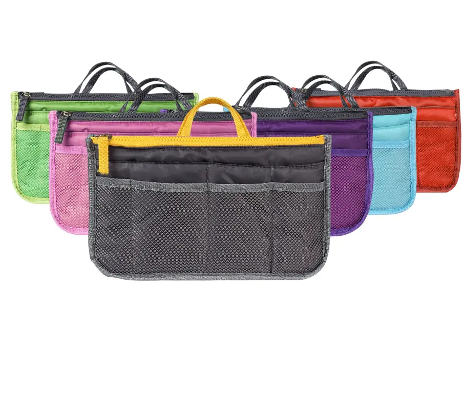 iMountek Women Lady Travel Insert Handbag Organiser Makeup Bags Toiletry Purse Liner w/Hand Strap