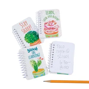 Cactus & Succulents Mini Spiral Notebooks - 24 Pc.