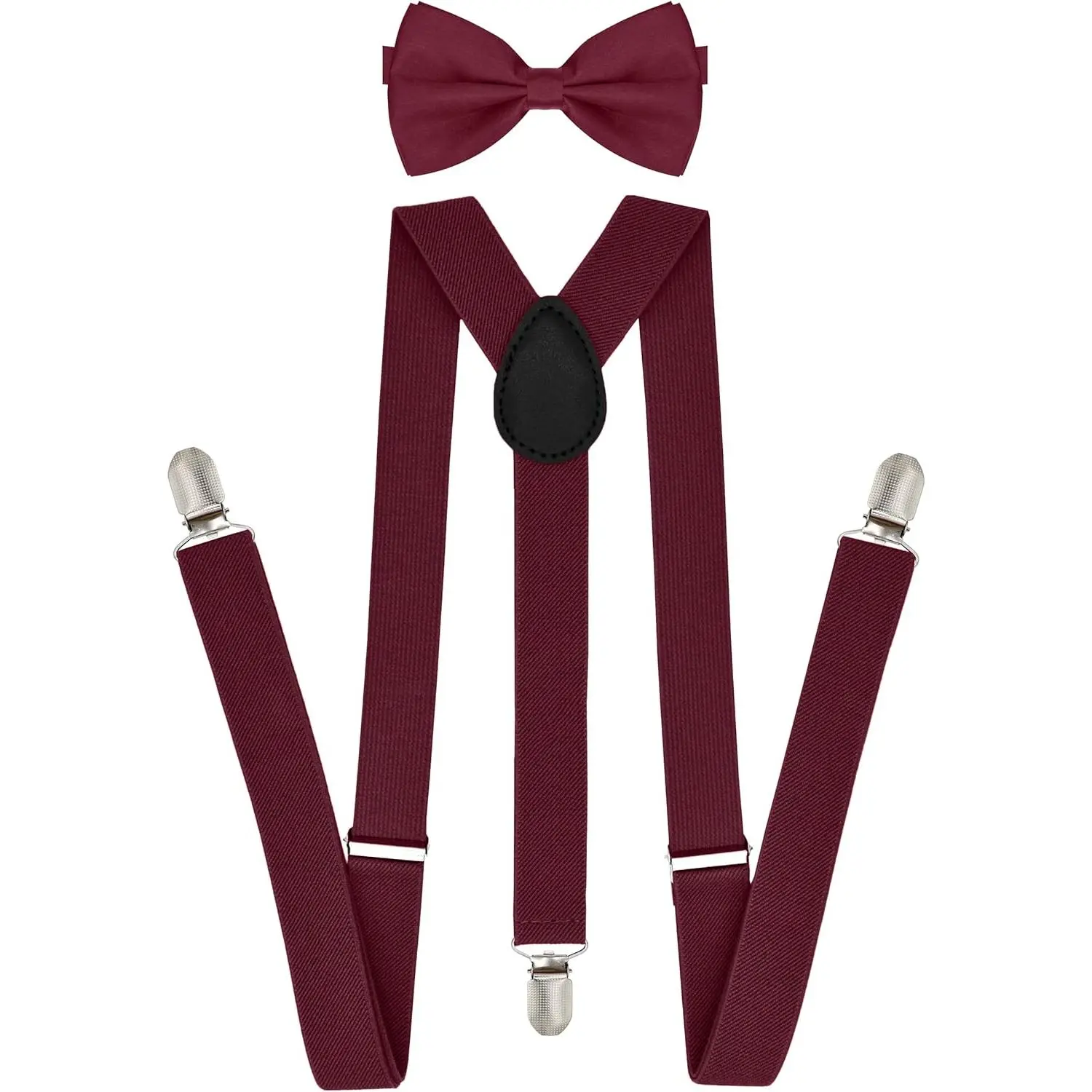 Suspenders for Men with Matching Bow Tie Sets - Unisex Men's Women's Costume Tuxedo Dress Suspenders and Bowtie