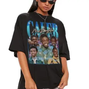 Vintage Caleb McLaughlin T-shirt - Clothing Gifts for Fans of Lucas Sinclair Tshirt