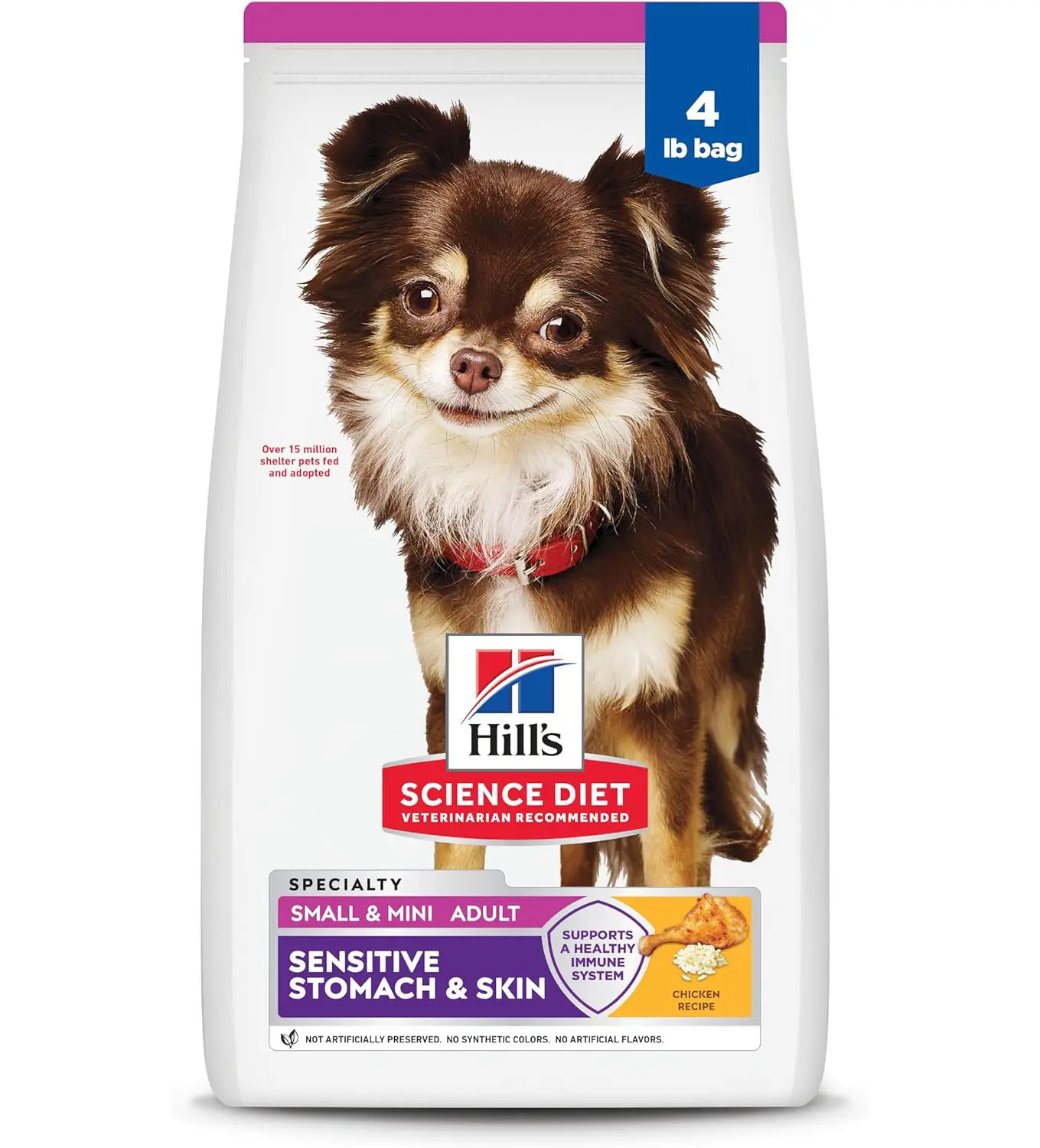 Adult Sensitive Stomach & Skin Small & Mini Dry Dog Food, Chicken, 4 lb. Bag (Updated Formula)