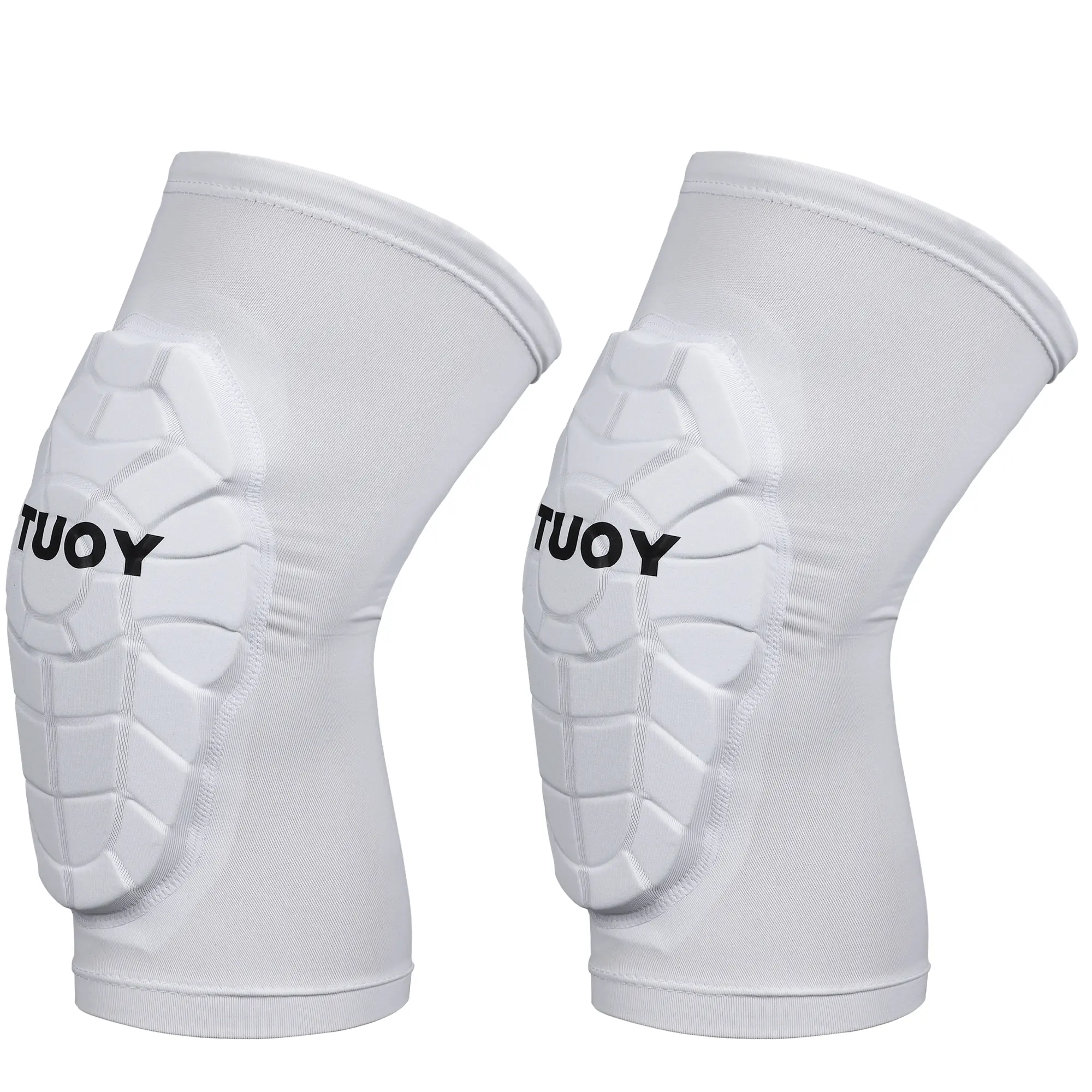 TUOY Volleyball Knee Pads (1 Pair, Multi-Size, 10mm) - Durable Breathable Adjustable Knee Supporter with Inner Silicone Strip Grips Securely, Made for Running and Lifting