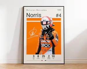 Lando Formula 1 Wall Art, F1 Racing Print, Motorsport Decor Car Racing Artwork