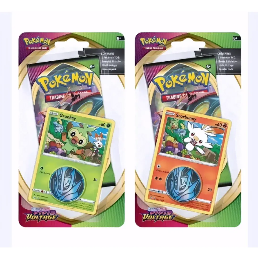 Pokemon Vivid Voltage Checklane Blister Pack w/Coin Grookey or Scorbunny 1 Booster Pack 1 Coin and Promotional Card Collectible Cards Trading Card Box - TikTok Shop Pokemon Vivid Voltage Checklane Blister Pack w/Coin Grookey or Scorbunny 1 Booster Pack 1 Coin and Promotional Card Collectible Cards Trading Card Box - TikTok Shop