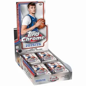 2025 Topps Chrome Basketball Hobby Box, Sports Cards Packs, Trade Card Box