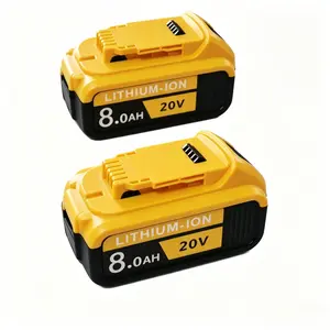 2-PACK,DeWalt Battery Replace，20V, 8.0AH, large capacity, long battery life, suitable for decoration, cutting, drilling, construction, DIY crafts, and is compatible with DCB204,DCB205, model. high replacement,Lithium-Ion,Lithium battery tiktokshopspringgl