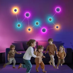 (CLEARANCE SALE - Limited Time Only!)   LED Wall Lights, Led Strip Lights, Customizable LED Constellation Light with App & Remote Control, Music Sync, Color-Changing Lighting for Living Room/Home Decor