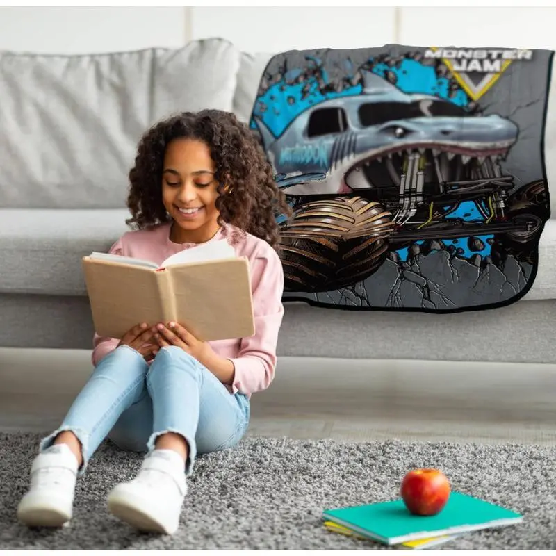 Jay Franco Monster Jam Megalodon Throw Blanket - TikTok Shop