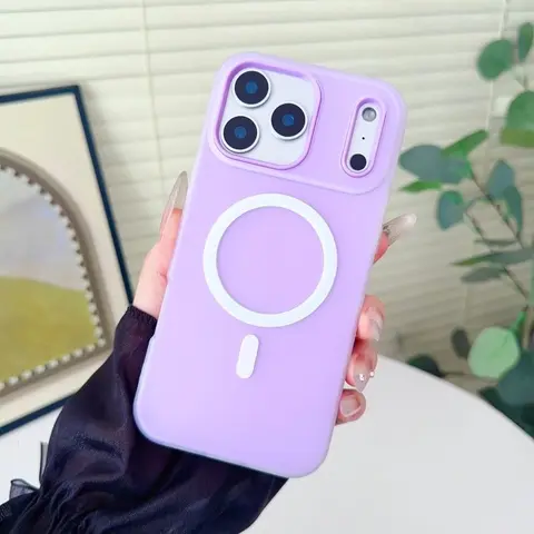 2-in-1 Soft Jelly Magnetic Cellphone Case for iPhone Series (11-17 Plus Pro Max, 13 Pro Max Included) - Anti-Fingerprint, High-End Silicone Skin-Look Touch, All-Inclusive Protection | Smartphone Accessories