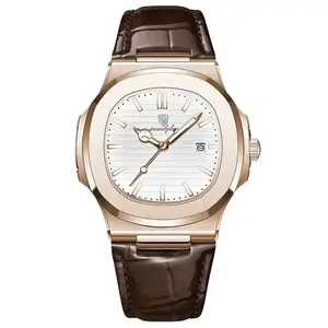 Famous Brand Luminous Calendar Quartz Watch Men Business Leather Strap Wirstwatch Students Clocks Relogios Dropshipping