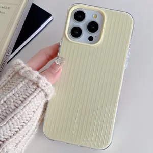 [LX]Corrugated Translucent Phone Case For Apple 16 15 14 13 12 11 Pro Max Plus Shockproof Fluorescent Jelly Candy Bumper Cover Capa