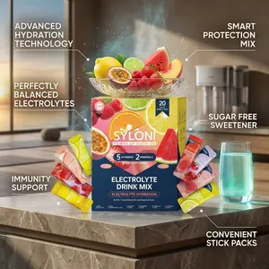 Electrolytes Powder Packets, Trial Variety Pack(20 Sticks), Sugar Free Hydration Packets Electrolyte Drink Mix with 7 Vitamins and Electrolytes, Keto Friendly, Vegan, Gluten Free