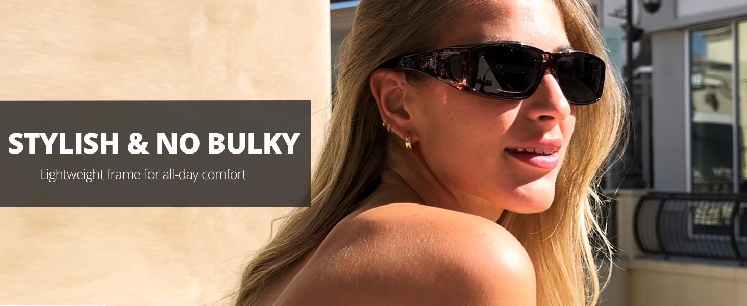 Over Glasses Sunglasses Wrap Around Polarized Sunglasses for Men Women Fit Over Prescription Glasses with UV Protection