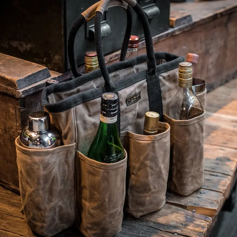Waxed Canvas Supply Bag | 14-Pocket Tool Organizer Tote - Readywares